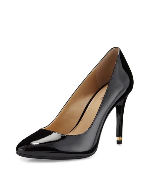 michael kors almond toe black pumps